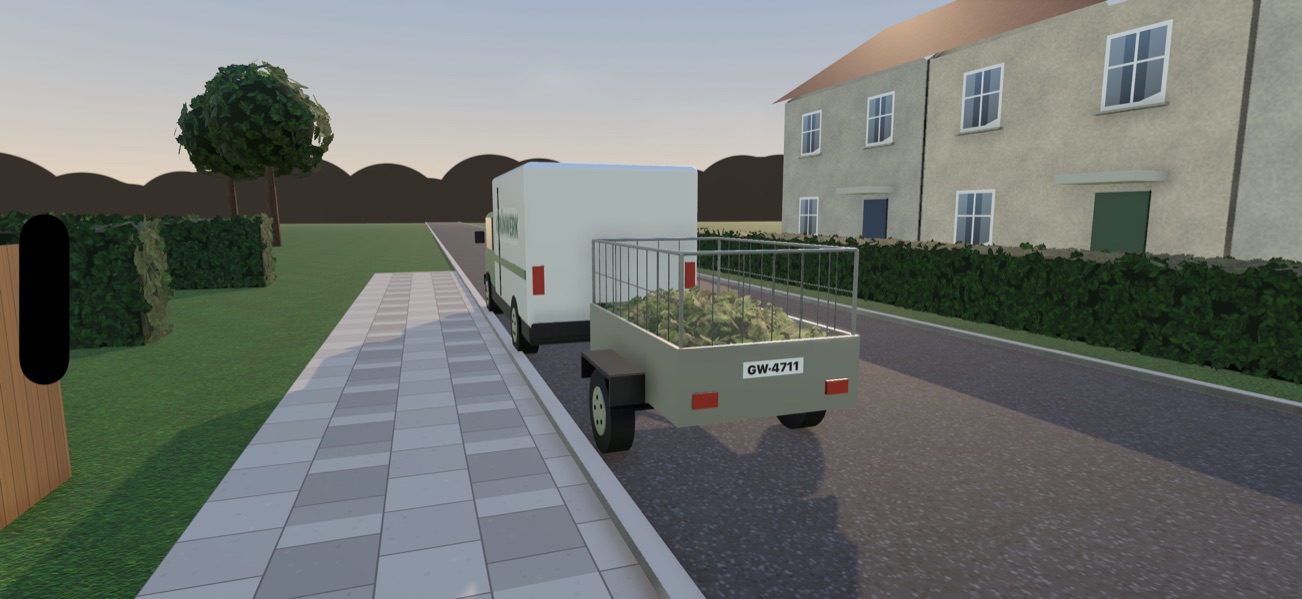 Screenshot: Unloading at the trailer
